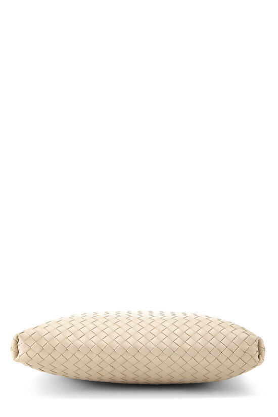 White Intrecciato Flat Messenger Bag, , large image number 4