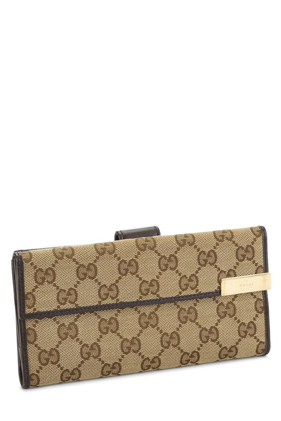 Brown Original GG Canvas Continental Wallet, , large image number 1