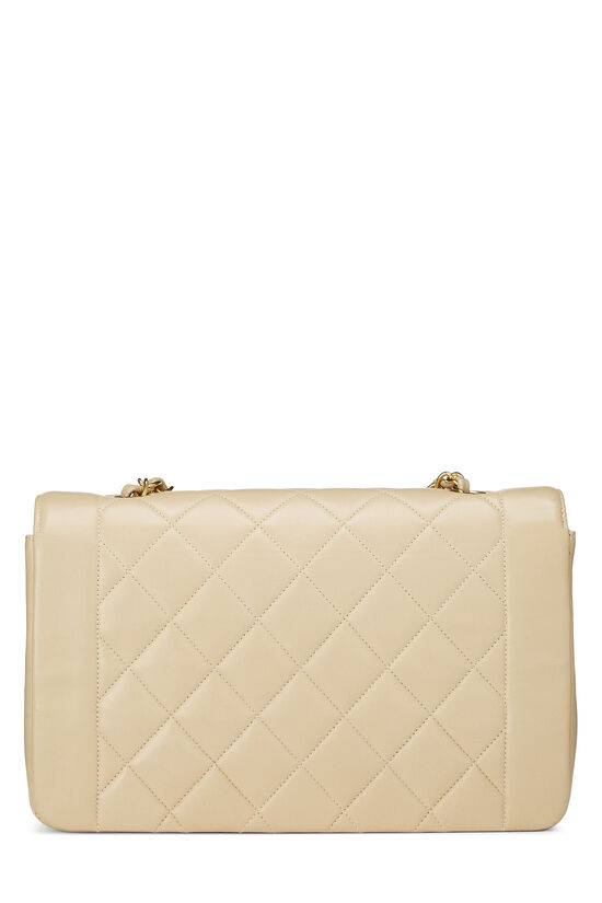 Beige Quilted Lambskin Diana Flap Medium, , large image number 5