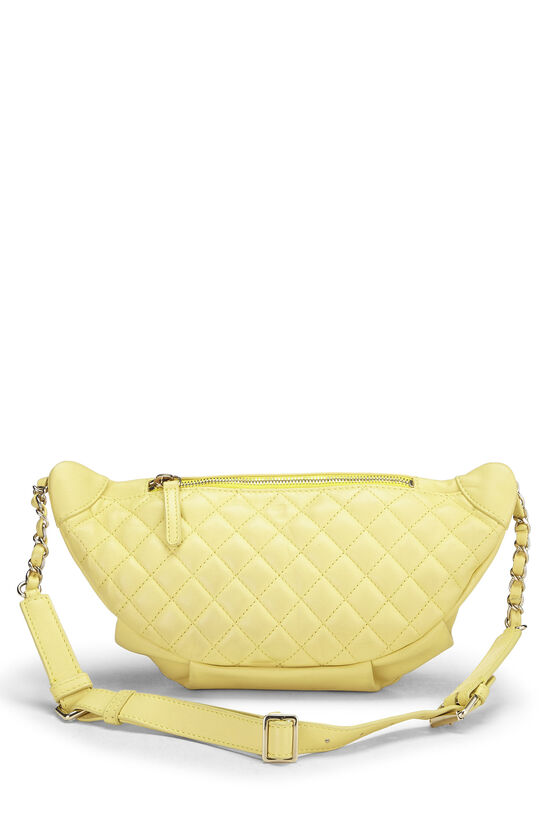 Yellow Quilted Lambskin Belt Bag, , large image number 4