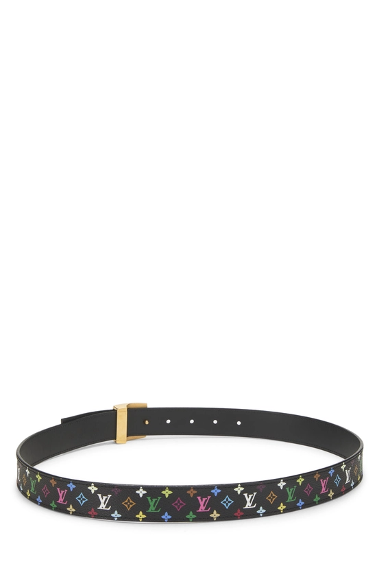 Takashi Murakami X Louis Vuitton Black Monogram Multicolore Ceinture 90	, , large image number 2