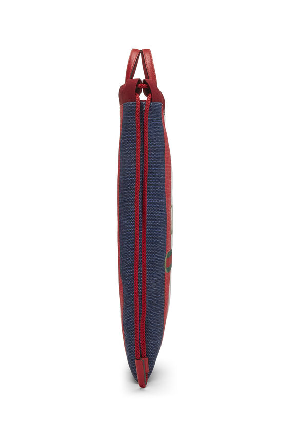 Multicolor Striped Canvas Drawstring Backpack, , large image number 4