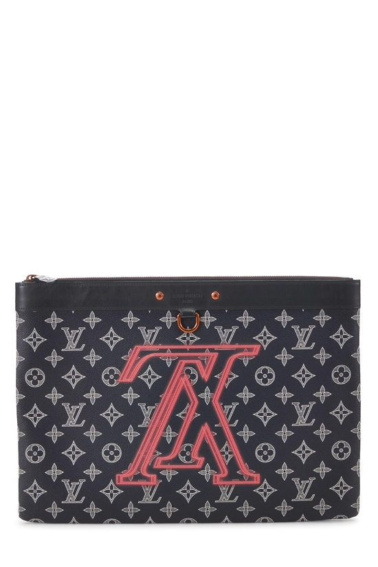 Navy Monogram Upside Down Pochette Apollo GM, , large image number 0