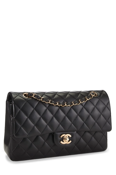 Chanel Black Quilted Lambskin Classic Double Flap Medium — photo 2