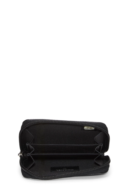 Black Caviar 'CC' Zip Around Coin Purse, , large image number 3