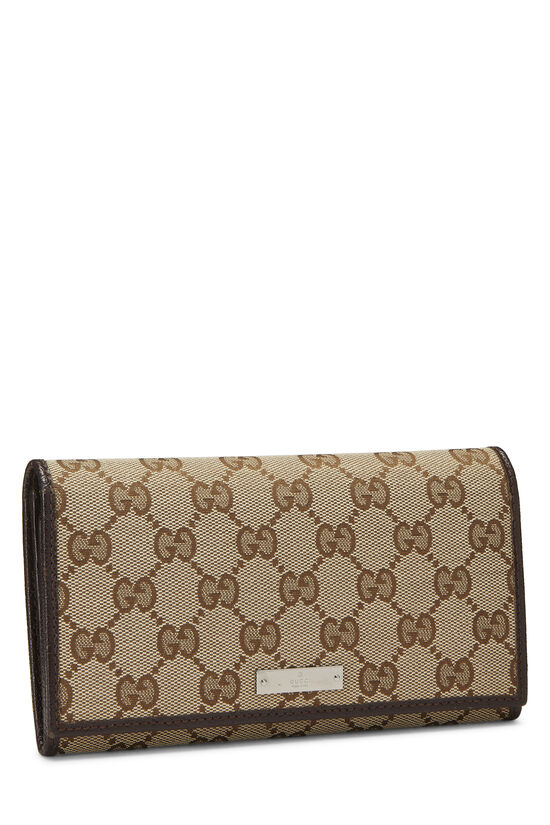 Brown Original GG Canvas Continental Wallet, , large image number 1