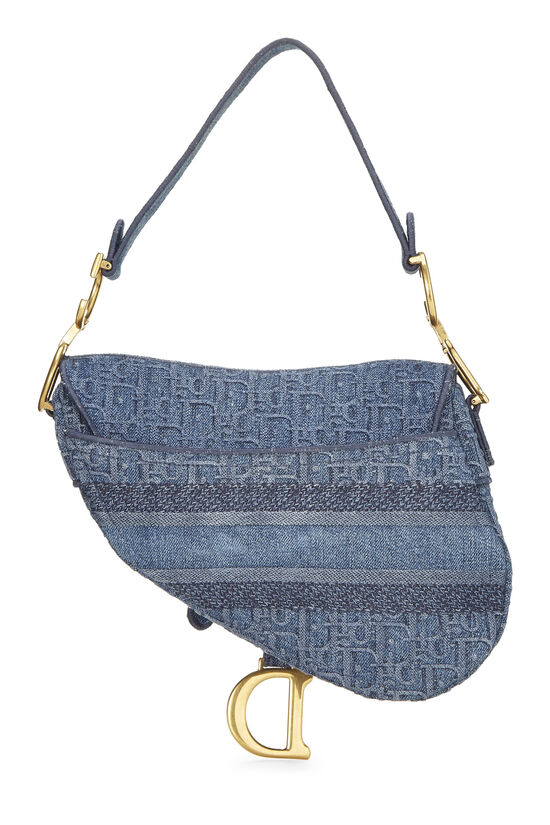 Blue Oblique Denim Saddle Bag, , large image number 3