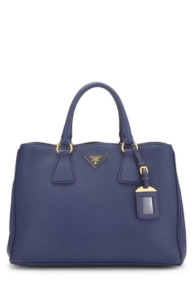 Navy Vitello Daino Convertible Handbag