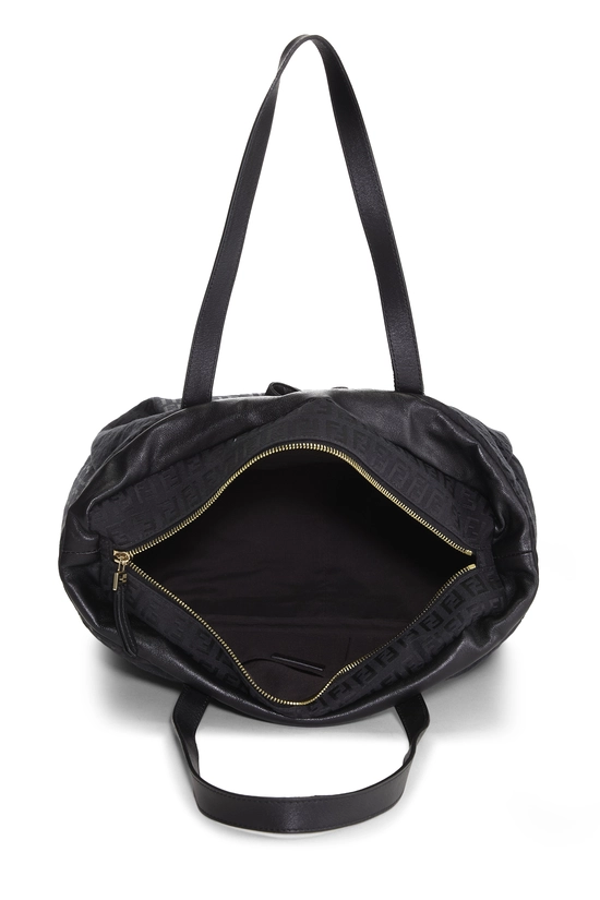 Black Zucchino Canvas Drawstring Tote Large, , large image number 5