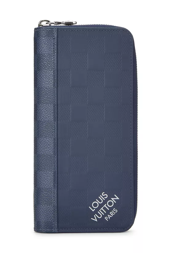 Navy Damier Infini Zippy Vertical Wallet, , large image number 0