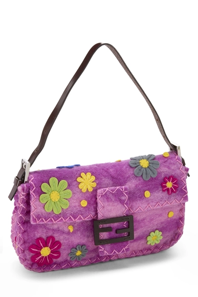 Pink Felt Floral Baguette, , large