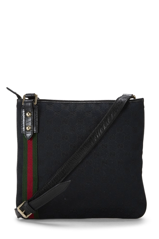 Black GG Canvas Jolicoeur Messenger, , large image number 3