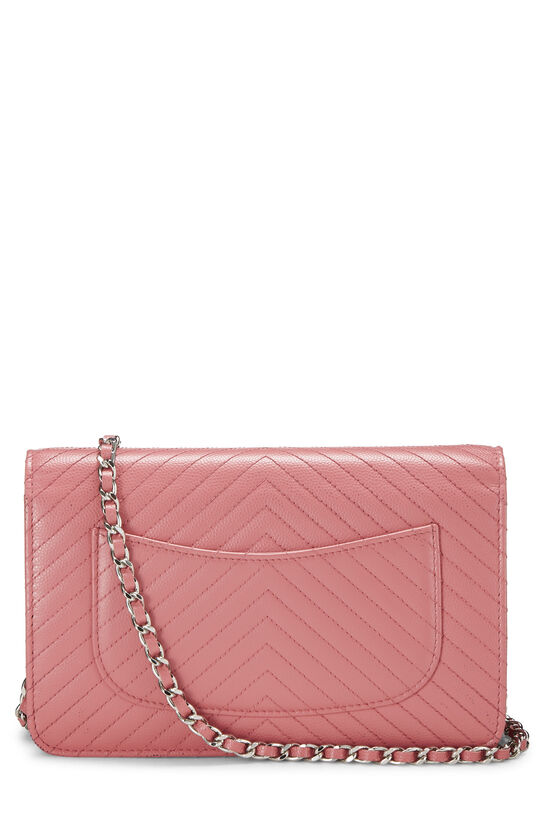 Chanel Timeless Wallet On Chain In Light Pink Caviar Leather With
