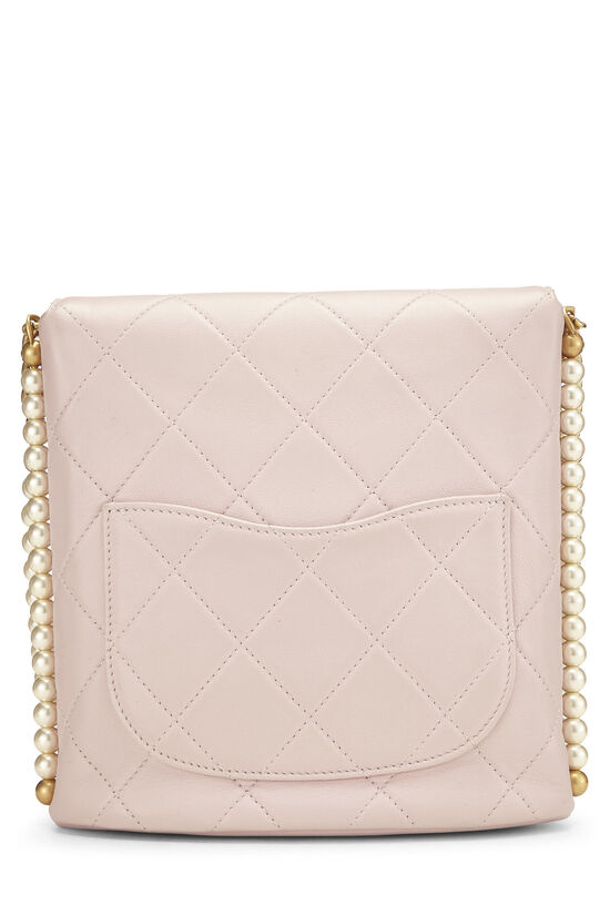 Pink Quilted Calfskin About Pearls Shoulder Bag Small, , large image number 5