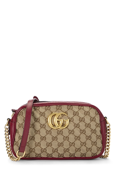 Red Original GG Canvas Marmont Crossbody Bag