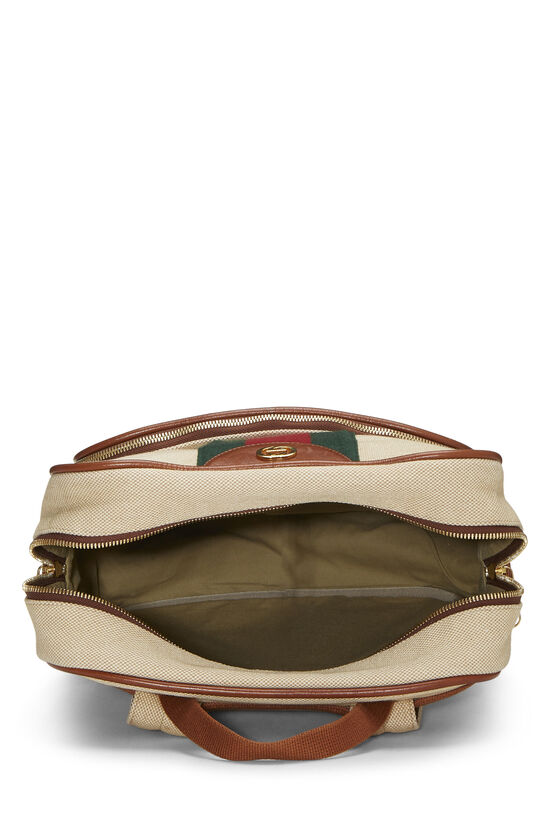 Beige Canvas Web Backpack, , large image number 5