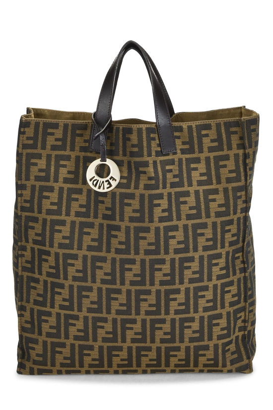 Brown Zucca Canvas Vertical Tote Medium, , large image number 0