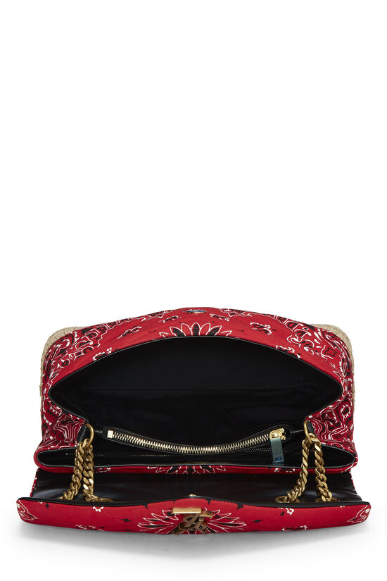 Red Bandana Canvas Loulou Shoulder Bag Medium, , large image number 5