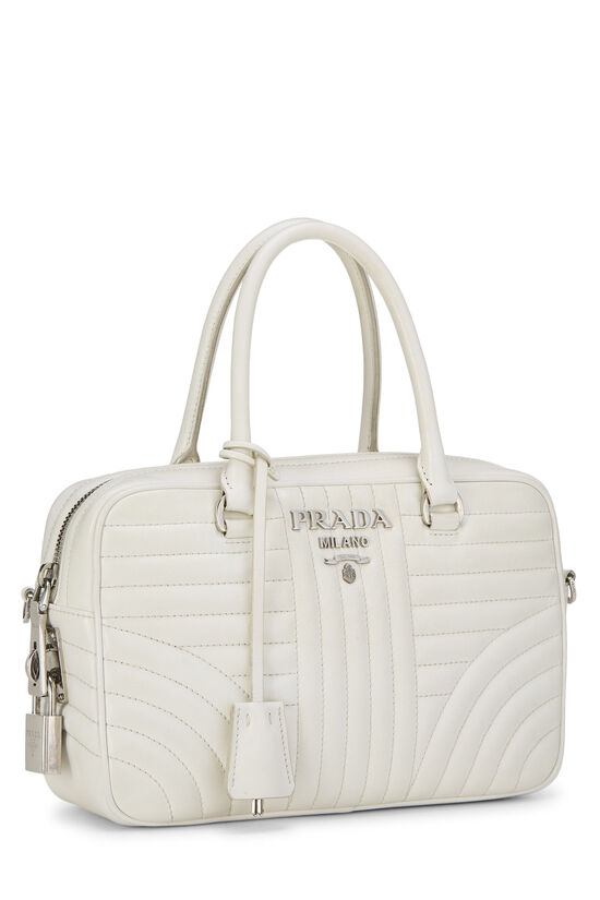 White Calfskin Diagramme Convertible Handbag, , large image number 1