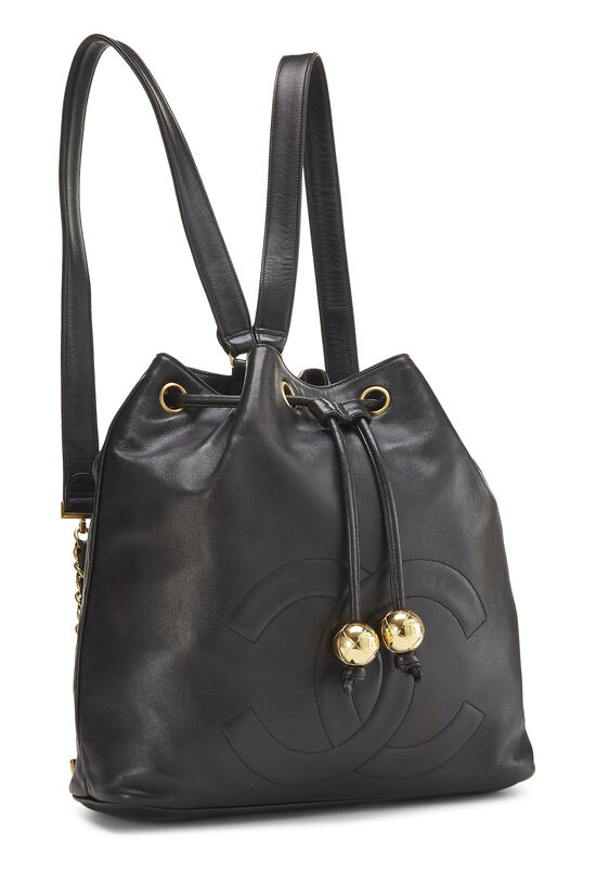 Chanel Black Lambskin Bucket Backpack Medium Q6BAPP1IK7004