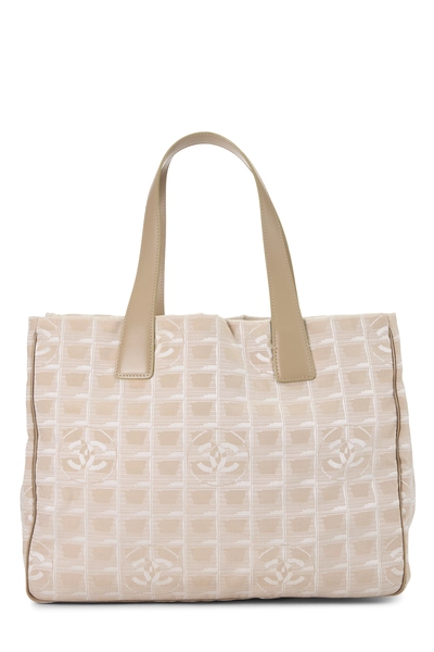 Chanel Beige Nylon Travel Line Tote