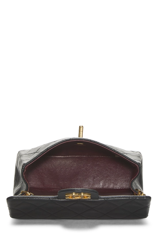Black Quilted Lambskin Half Flap Mini, , large image number 5