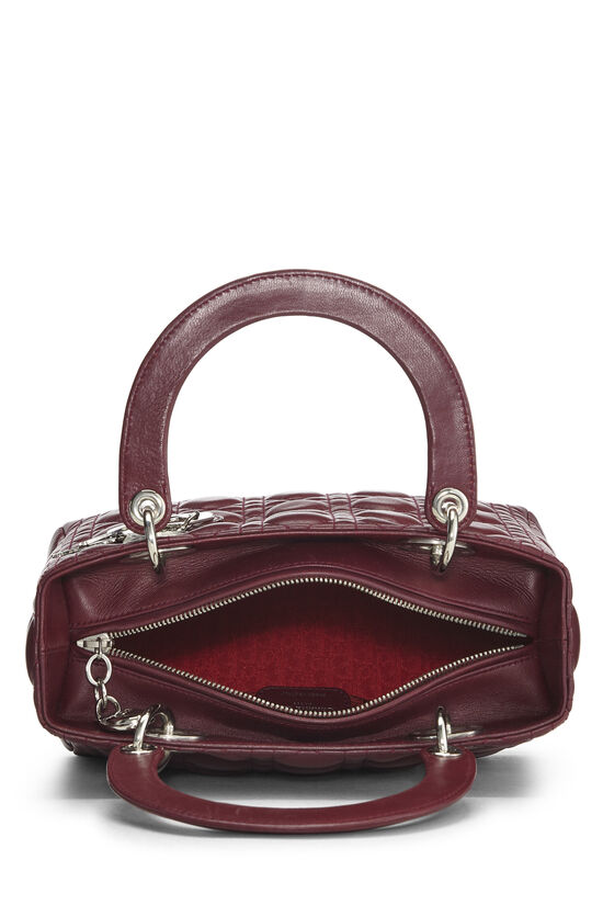 Burgundy Cannage Quilted Lambskin Lady Dior Small, , large image number 5