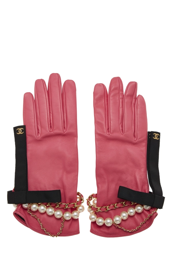 Pink Lambskin Gloves, , large image number 0