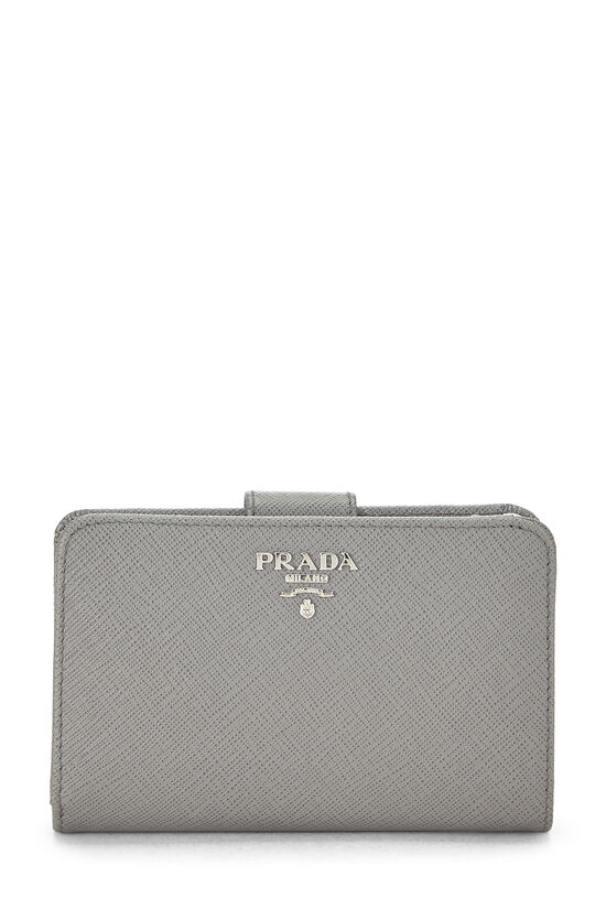 Grey Saffiano Compact Wallet, , large image number 0