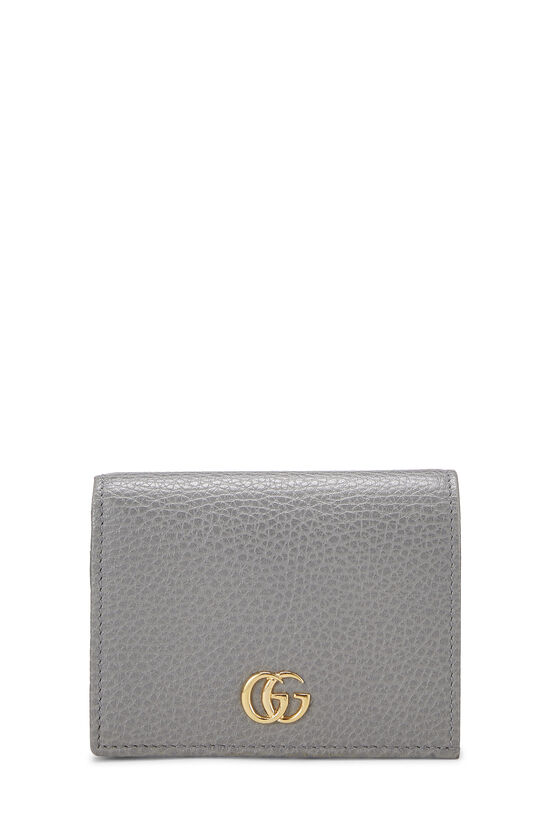 Grey Leather GG Card Case, , large image number 0