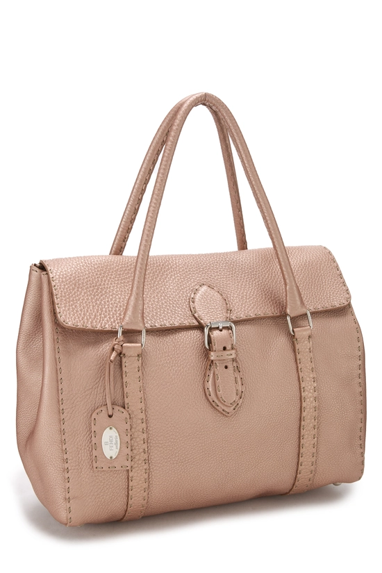 Pink Pebbled Leather Selleria Linda Bag, , large image number 1