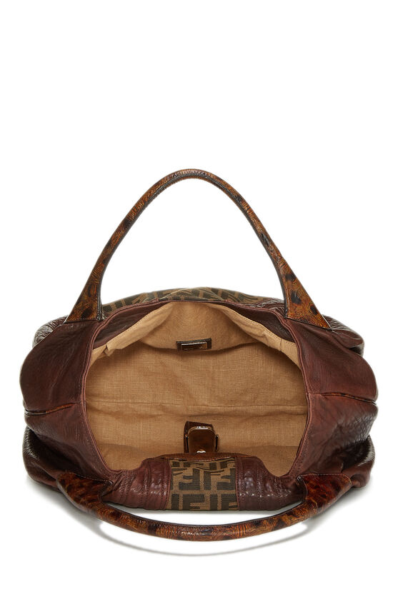 Brown Zucca Canvas & Leather Spy, , large image number 5