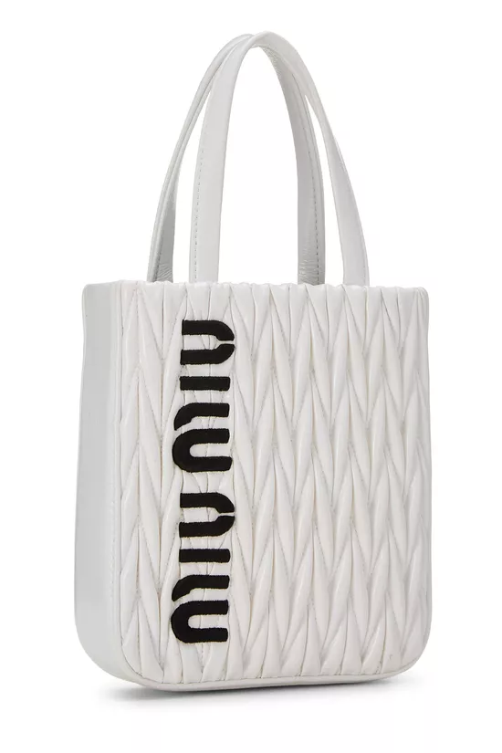 White Nappa Convertible Top Handle Bag, , large image number 1