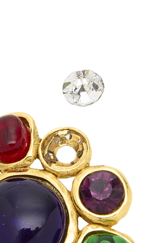 Multicolor Gold Gripoix Earrings, , large image number 3