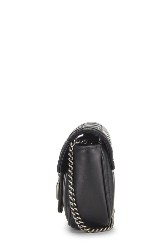 Black Leather GG Marmont Crossbody Super Mini, , large image number 2