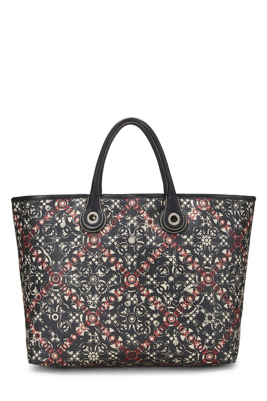 Black Coated Canvas Optic Coco Tote, , large image number 0