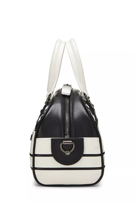 White & Black Leather Vibe Bowling Bag Small, , large image number 2