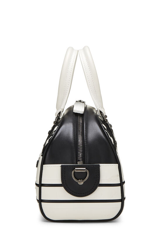 White & Black Leather Vibe Bowling Bag Small, , large image number 2