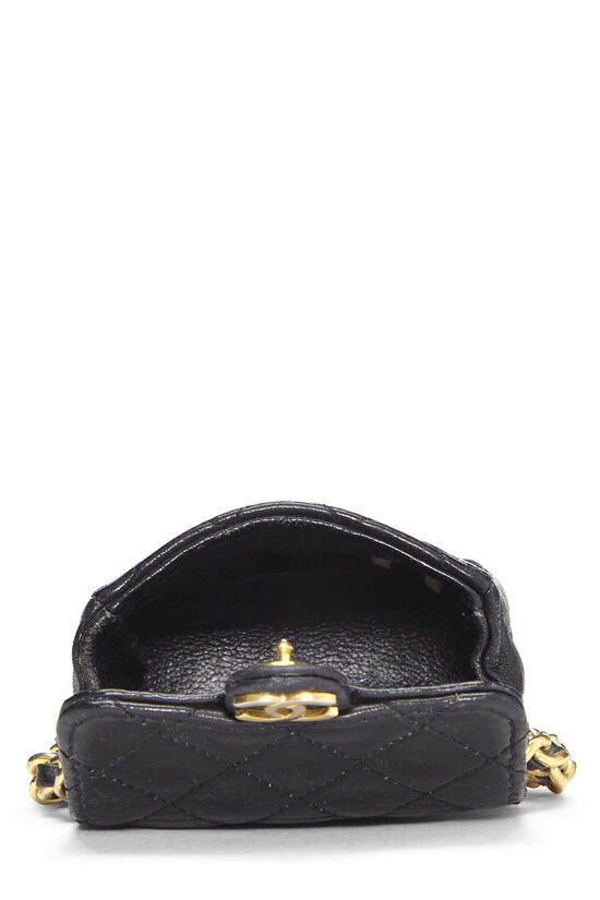 Chanel Black Quilted Grained Calfskin Coin Purse