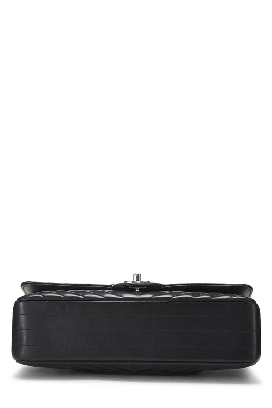 Black Chevron Lambskin Classic Double Flap Medium, , large image number 4
