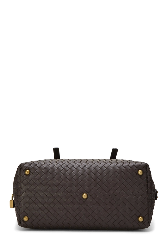 Brown Intrecciato Leather Montaigne Handbag, , large image number 4