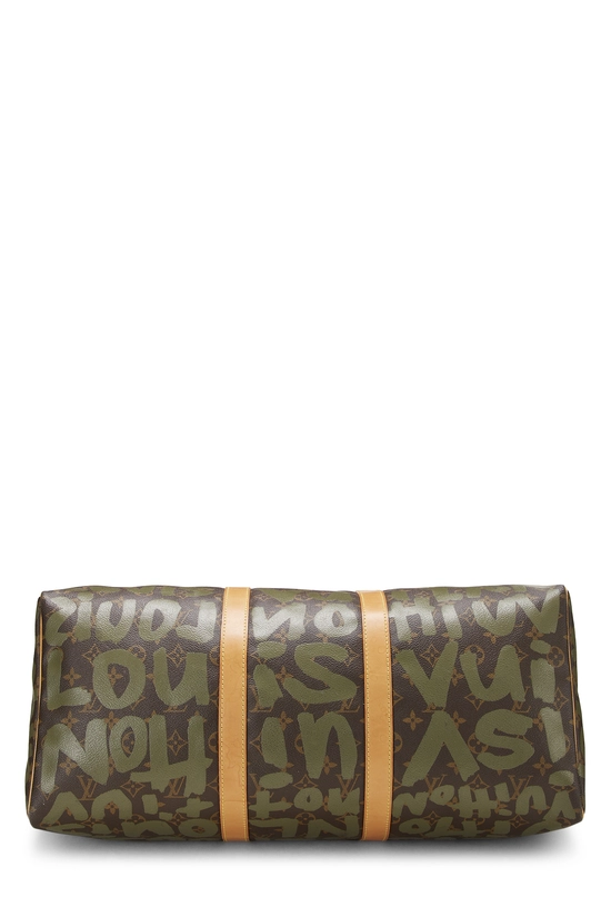 Stephen Sprouse x Louis Vuitton Green Monogram Graffiti Keepall 50, , large image number 4