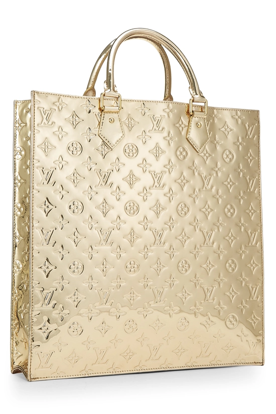 Gold Monogram Miroir Sac Plat, , large image number 1
