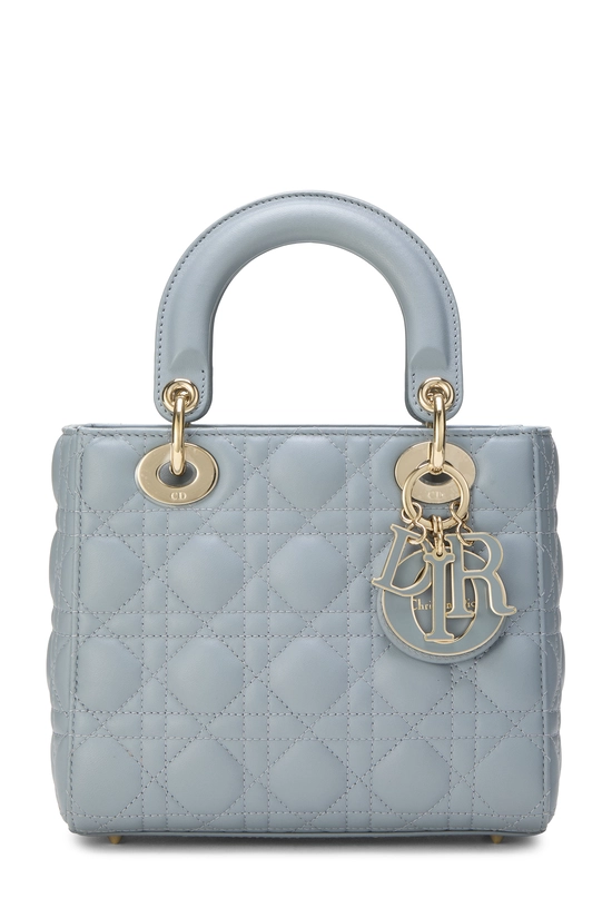 Blue Cannage Lambskin My ABCDior Lady Dior Small, , large image number 0
