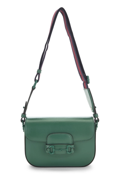 Green Leather 1955 Horsebit Shoulder Bag Mini