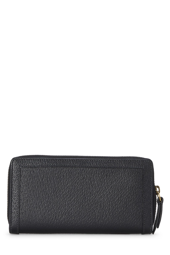 Black Leather Bamboo Zip Around Wallet , , large image number 2