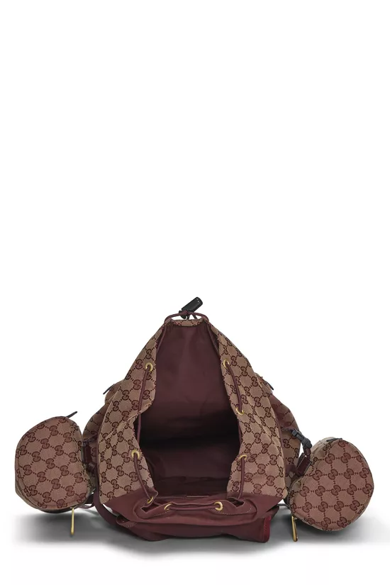 Burgundy GG Canvas Alpina Trekking Backpack, , large image number 5