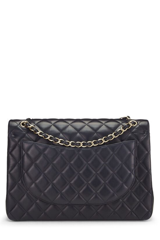 Black Quilted Lambskin New Classic Double Flap Maxi, , large image number 3