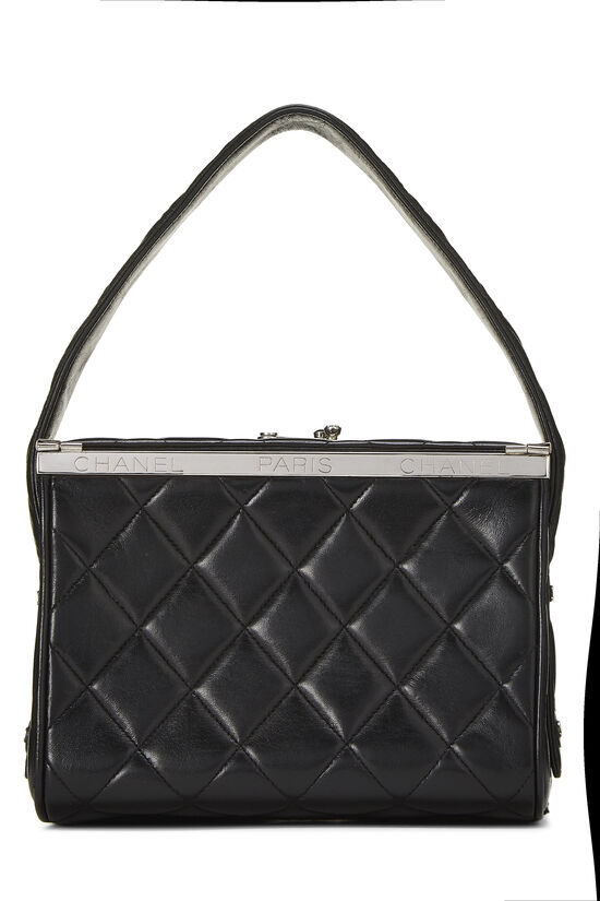 Black Quilted Lambskin Box Bag, , large image number 0