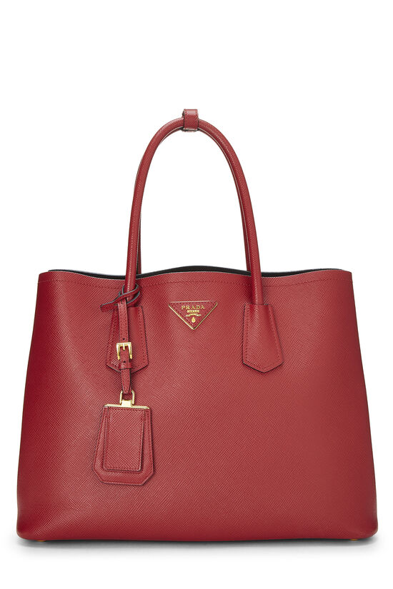 Red Saffiano Leather Double Tote Medium, , large image number 0